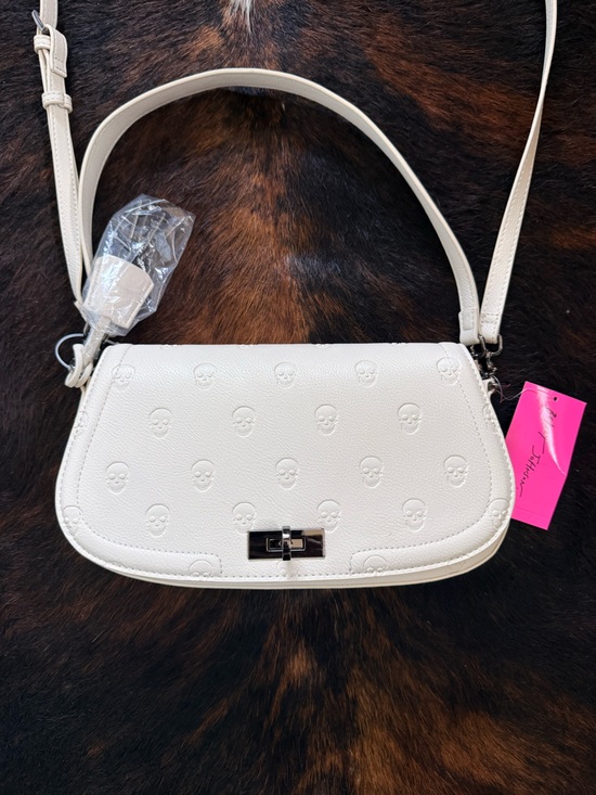 Betsey Johnson Handbags - Betsy Johnson Skull Embossed Leather Crossbody Bag New with Tag